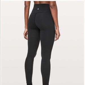 Black Lulu Lemon Wonder Under high rise legging